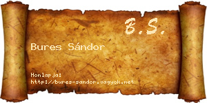Bures Sándor névjegykártya